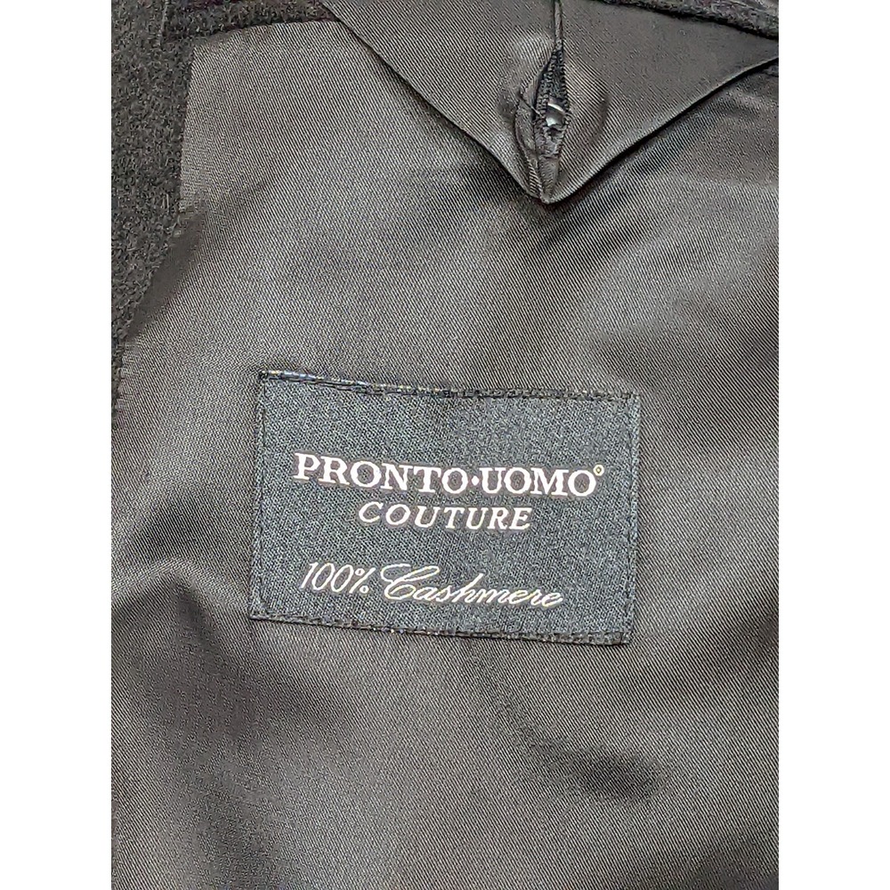 Pronto Uomo Couture 46L Black 100% Cashmere Mens Blazer Jacket Sport Coat‎ NWOT - Picture 4 of 14